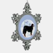 Ornement Flocon De Neige Noel Bernese Mountain Dog - Customisé (Gauche)