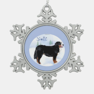 Ornement Flocon De Neige Noel Bernese Mountain Dog - Customisé