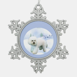 Ornement Flocon De Neige Noel Bichon Frise - Customisé