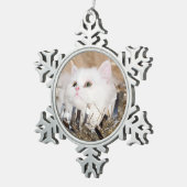 Ornement Flocon De Neige Noël blanc de chat persan (Vue impression)