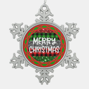 Ornement Flocon De Neige Noël coloré Motifs emblématiques Joyeux Noël