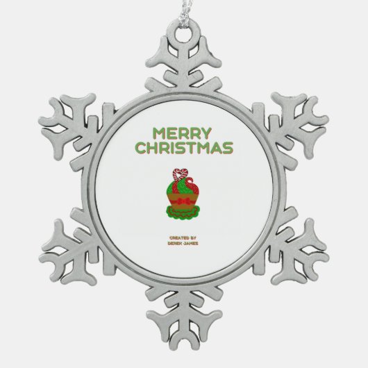 Ornement Flocon De Neige Noël Cupcake Snowflake Orament (Devant)