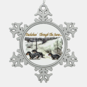 Ornement Flocon De Neige Noël Dachshund