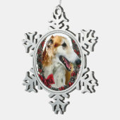 Ornement Flocon De Neige Noël de Borzoi (Vue impression)