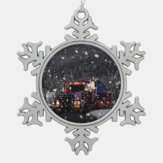 Ornement Flocon De Neige Noël de camionneur