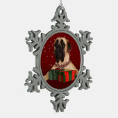 Ornement Flocon De Neige Noël de mastiff (Gauche)