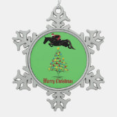 Ornement Flocon De Neige Noël de pullover de cheval (Devant)