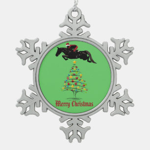 Ornement Flocon De Neige Noël de pullover de cheval