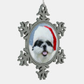 Ornement Flocon De Neige Noël de Shih Tzu (Gauche)