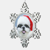 Ornement Flocon De Neige Noël de Shih Tzu (Vue impression)