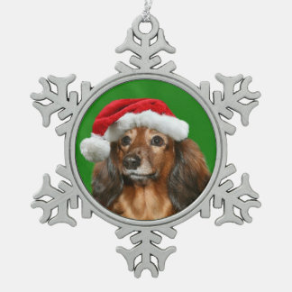 Ornement Flocon De Neige Noël de teckel