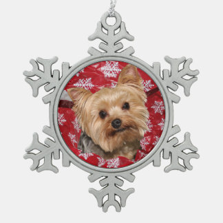 Ornement Flocon De Neige Noël de Yorkie