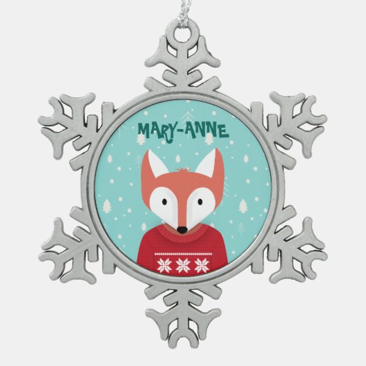 Ornement Flocon De Neige Noël des bois (Devant)