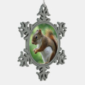 Ornement Flocon De Neige Noël des écureuils rouges (Gauche)