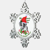 Ornement Flocon De Neige Noël du chien léopard de Catahoula (Vue impression)