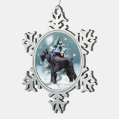 Ornement Flocon De Neige Noël du géant Schnauzer (Vue impression)