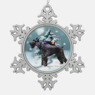 Ornement Flocon De Neige Noël du géant Schnauzer