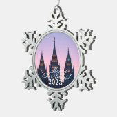 Ornement Flocon De Neige Noël du temple SLC (Vue impression)
