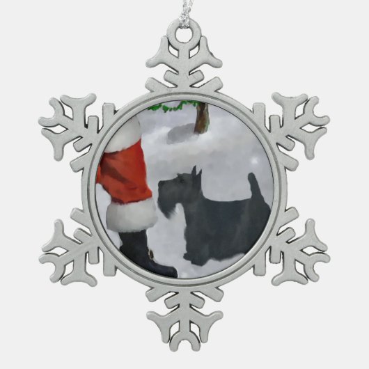 Ornement Flocon De Neige Noël écossais Terrier (Devant)