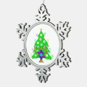 Ornement Flocon De Neige Noël et Hanoukka interconfessionnels (Vue impression)
