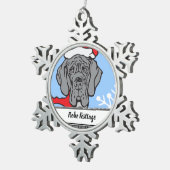 Ornement Flocon De Neige Noël Grand Visage Dane (Vue impression)