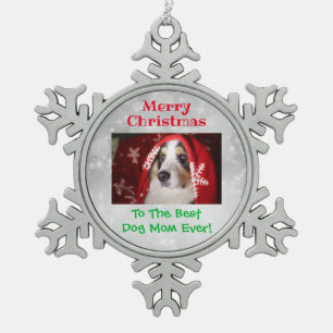 Ornement Flocon De Neige Noël Meilleur Chien Maman Jamais Un Animal Photo