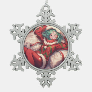 Ornement Flocon De Neige Noël Noël Noël Noël Noël Noël Fête Rouge Vert Anim