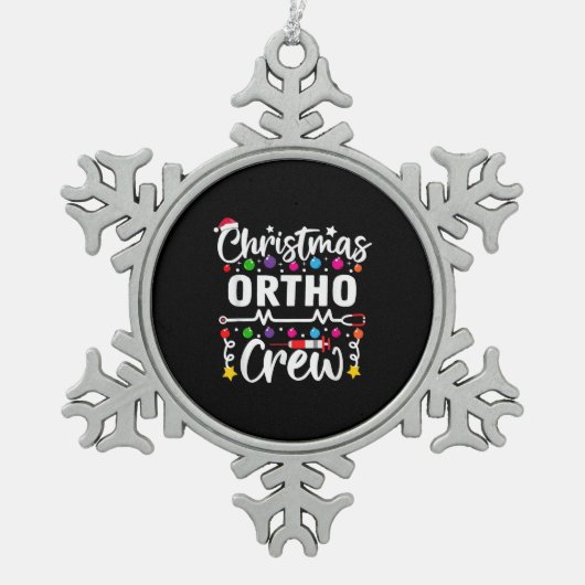 Ornement Flocon De Neige Noël Ortho Équipage Infirmière Docteur Tech Orthop (Devant)