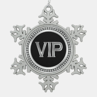 Ornement Flocon De Neige Noël VIP diamant argent