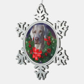 Ornement Flocon De Neige Noël Weimaraner (Vue impression)