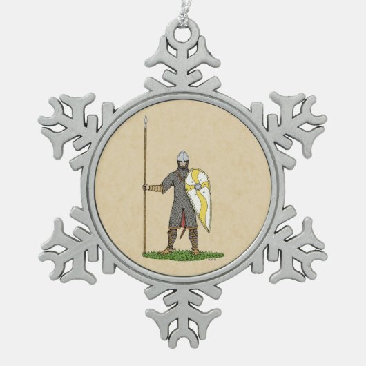 Ornement Flocon De Neige Norman Knight Circa 1066 (Devant)