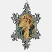 Ornement Flocon De Neige Notre-Dame de Schoenstatt Bébé Jésus (Gauche)