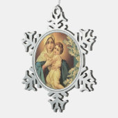 Ornement Flocon De Neige Notre-Dame de Schoenstatt Bébé Jésus (Vue impression)