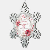 Ornement Flocon De Neige Notre première couronne de Noël (Vue impression)