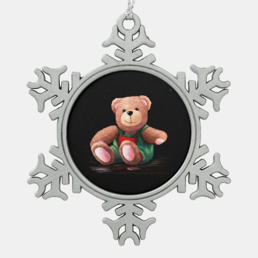 Ornement Flocon De Neige Nounours (Devant)