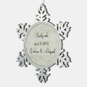 Ornement Flocon De Neige Nouveaux mariés (Vue impression)
