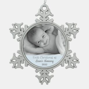 Ornement Flocon De Neige Nouvel enfant Noël en Fils de maman Photo personna