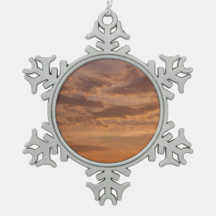Ornement Flocon De Neige Nuages de coucher de soleil II Pastel Nature Abstr