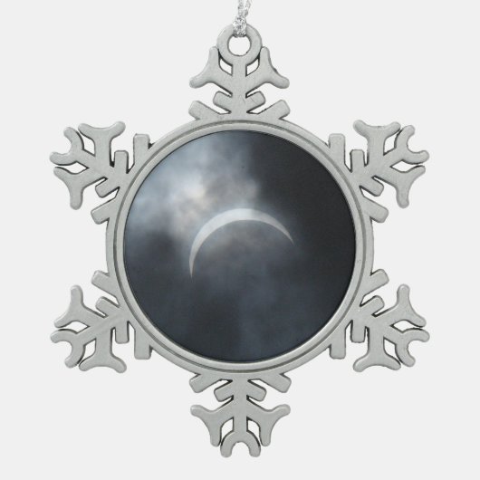 Ornement Flocon De Neige Nuages éffrayants de tempête Eclipse 2017 (Devant)