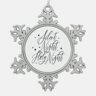 Ornement Flocon De Neige Nuit silencieuse Sainte nuit de Noël