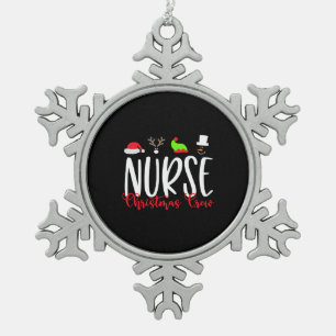Ornement Flocon De Neige Nurse de Christmas, nurse christmas crew