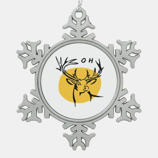 Ornement Flocon De Neige O Dear O Dear Yellow Artistic Style (Devant)