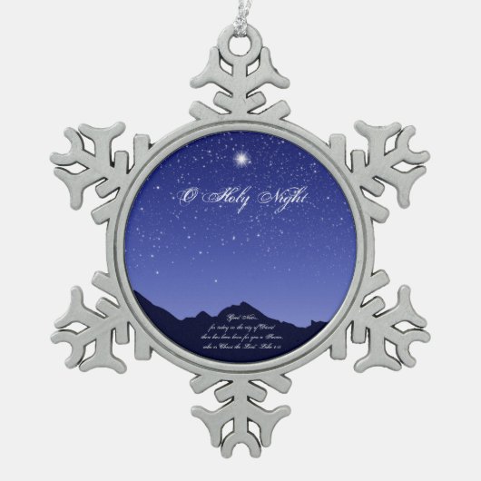 Ornement Flocon De Neige Ô Noël de la Saint-Nuit (Devant)