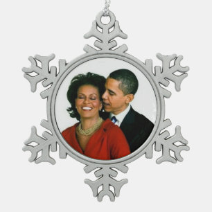 ORNEMENT FLOCON DE NEIGE OBAMA - ORNAMENT DE LA FLAMBÉE DE NEIGE