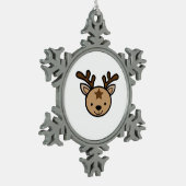 Ornement Flocon De Neige Oh Cute Deer Minimal Design  (Gauche)