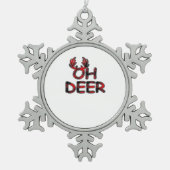 Ornement Flocon De Neige Oh Deer Clean Layout (Devant)