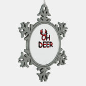 Ornement Flocon De Neige Oh Deer Disposition Propre  (Gauche)