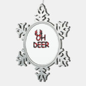 Ornement Flocon De Neige Oh Deer Disposition Propre  (Vue impression)
