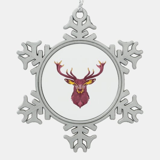 Ornement Flocon De Neige Oh Deer Fresh Modern Design (Devant)