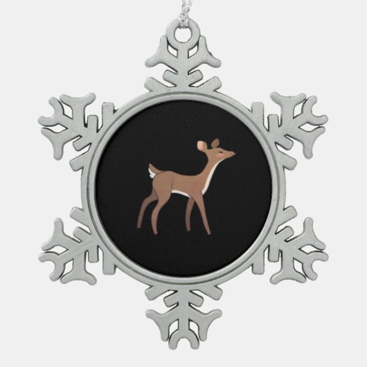 Ornement Flocon De Neige Oh Deer Me Whimsical Creative Design (Devant)